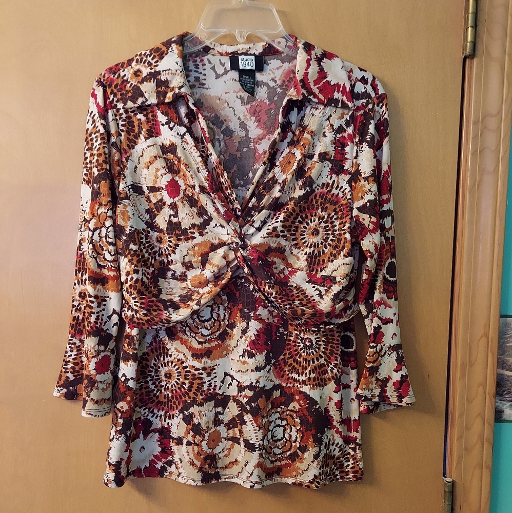 Studio 1940 Women's 3/4 Sleeve Blouse
